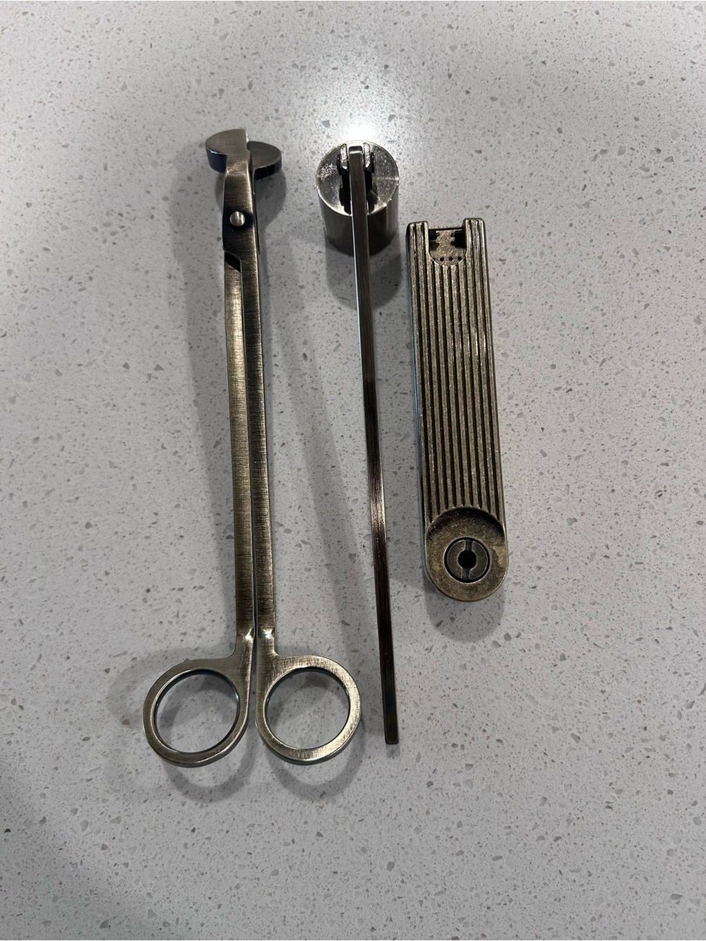 Barebones Rechargeable Electric Arc Candle Lighter Set w Wick Trimmer & Snuffer